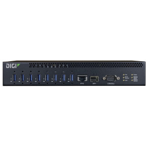 Digi AW08-G300 AnywhereUSB 2 Plus Hub with Dual USB 3.1 Gen 1 ports, single 10M/100M/1G Ethernet, 5VDC